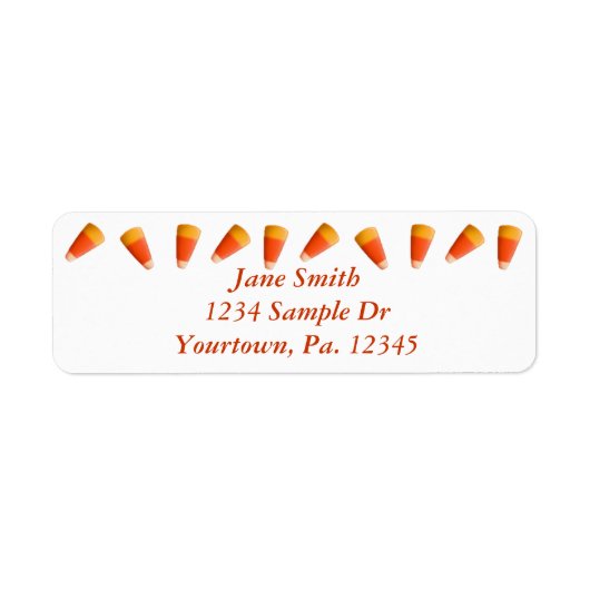 Candy Corn Étiquette de adresse (Devant)