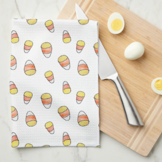 Candy Corn Fall autumn kitchen towel Theedoek