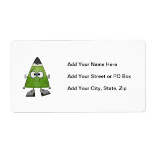 Candy Corn Frankenstein Halloween Etiket