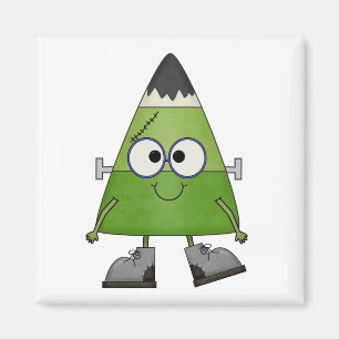 Candy Corn Frankenstein Halloween Magneet