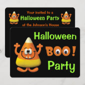 Candy Corn Halloween Boo Party Kaart (Voorkant / Achterkant)