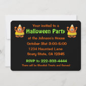 Candy Corn Halloween Boo Party Kaart (Achterkant)