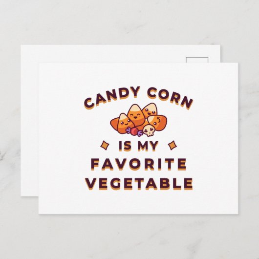 Candy Corn Halloween Briefkaart (Voorkant / Achterkant)