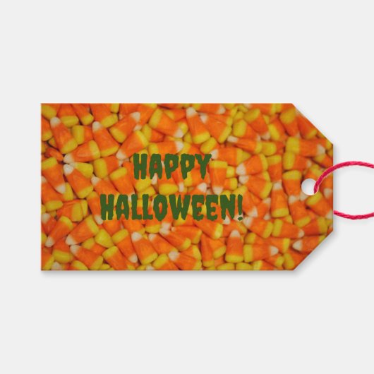 Candy Corn Halloween Cadeaulabel (Voorkant (Horizontaal))