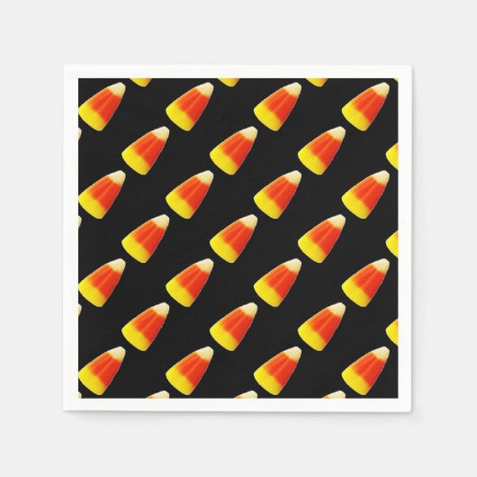 Candy Corn Halloween Cocktail Napkin Servetten (Voorkant)