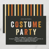 Candy Corn Halloween Costume Party Invitation Kaart (Voorkant / Achterkant)