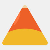 Candy Corn Halloween Driehoek Sticker (Voorkant)