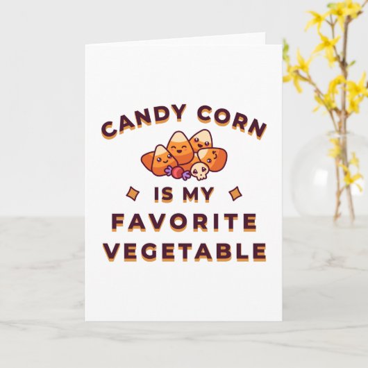 Candy Corn Halloween Kaart (Gele Bloem)