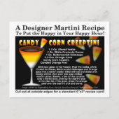 Candy Corn Halloween Martini Recept Briefkaart (Voorkant)