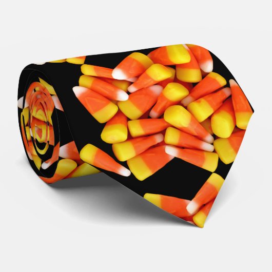 Candy Corn Halloween necktie - STROPDAS HARD (Opgerold)