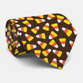 Candy corn Halloween patroon Stropdas (Opgerold)