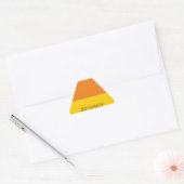 Candy Corn Halloween Persoonlijk Driehoek Sticker (Envelop)