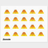 Candy Corn Halloween Return Address Driehoek Sticker (Vel)