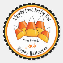 Candy Corn Halloween Treat Stickers