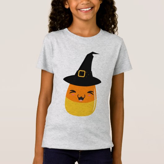 Candy Corn Halloween Witch T-shirt (Voorkant)
