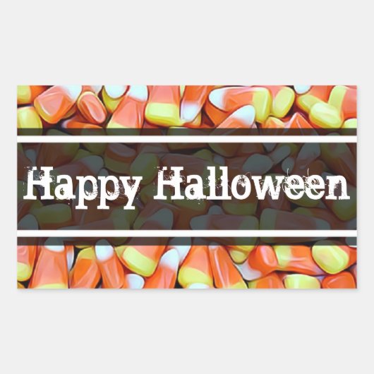 Candy Corn Happy Halloween Stickers (Voorkant)