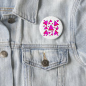 Candy Corn in Pinks Ronde Button 5,7 Cm (In situ)