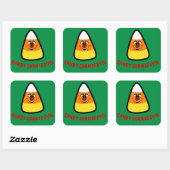 Candy Corn is kwaad Vierkante Sticker (Vel)