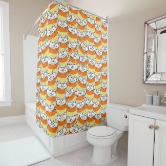 Candy Corn Kat Patroon Douchegordijn