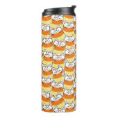 Candy Corn Kat Patroon Thermosbeker (Gedraaid links)