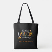 Candy Corn Kisses Halloween Canvas tas (Achterkant)
