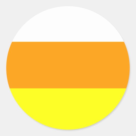 Candy Corn-kleur Ronde Sticker (Voorkant)