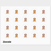 Candy Corn Koe Ronde Sticker (Vel)