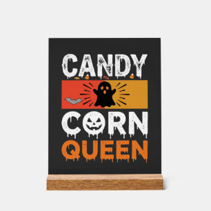 Candy Corn Koningin Halloween SVG-ontwerp Acryl Bord