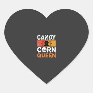 Candy Corn Koningin Halloween SVG-ontwerp Hart Sticker