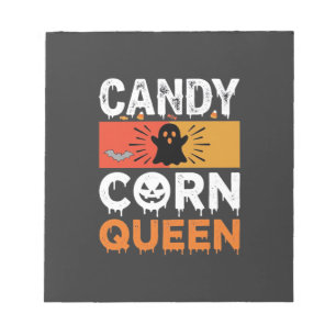 Candy Corn Koningin Halloween SVG-ontwerp Notitieblok