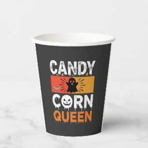 Candy Corn Koningin Halloween SVG-ontwerp Papieren Bekers