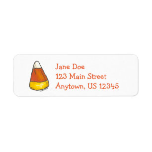Candy Corn Labels in Halloween of Thanksgiving