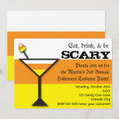 Candy Corn Martini Halloween-feest uitnodiging (Voorkant / Achterkant)