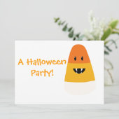 Candy Corn Monster Invitation Kaart (Staand voorkant)