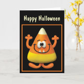 Candy Corn Monster Kaart (Gele Bloem)