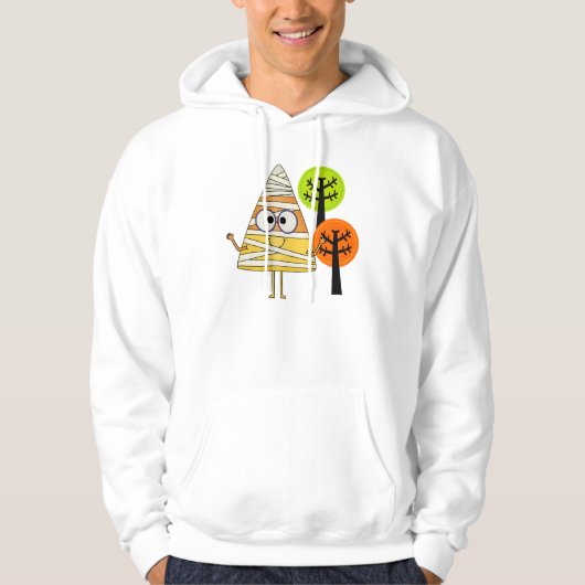 Candy Corn Mummy Halloween Hoodie (Voorkant)