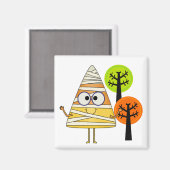 Candy Corn Mummy Halloween Magneet (Voorkant / Achterkant)