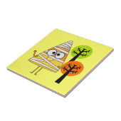 Candy Corn Mummy Halloween Tegeltje (Zijkant)