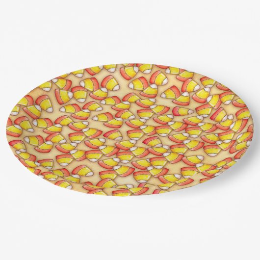 Candy Corn Papieren Bordje (Gekanteld)