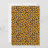 Candy Corn Patroon Halloween Party Kaart (Achterkant)