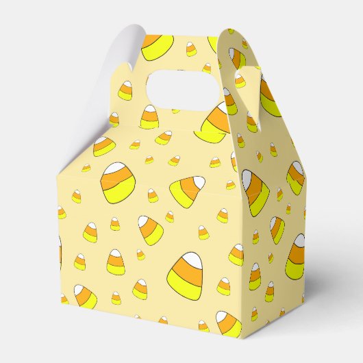 Candy Corn Pattern Halloween Bedankdoosjes (Voorkant Zijde)