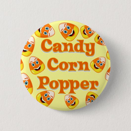 Candy Corn Popper Ronde Button 5,7 Cm (Voorkant)