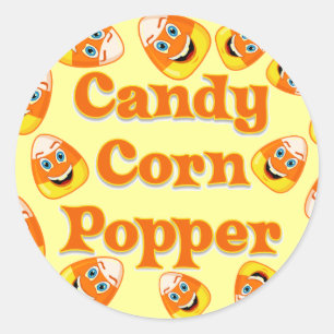 Candy Corn Popper Ronde Sticker