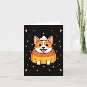 Candy Corn Schattigee Corgi Dog Spooky Halloween M Kaart