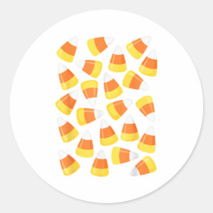 Candy Corn Shirt Volwassenen Kinderen Mannen Vrouw Ronde Sticker