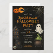 Candy Corn Spooktacular Halloween Party Uitnodigen Kaart (Voorkant / Achterkant)