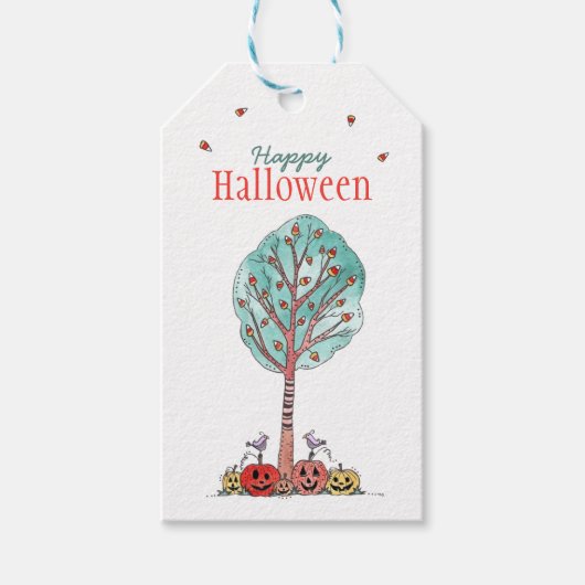 Candy Corn Treat Bag Cadeaulabel (Voorkant)