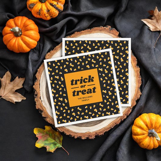 Candy Corn Trick or treat Halloween Party Servet