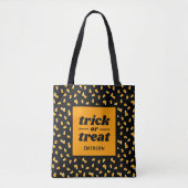 Candy Corn Trick or treat Monogrammed Halloween Draagtas (Voorkant)