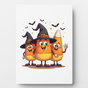 Candy Corn Trio � Grappige Halloween Karakters Fotoplaat